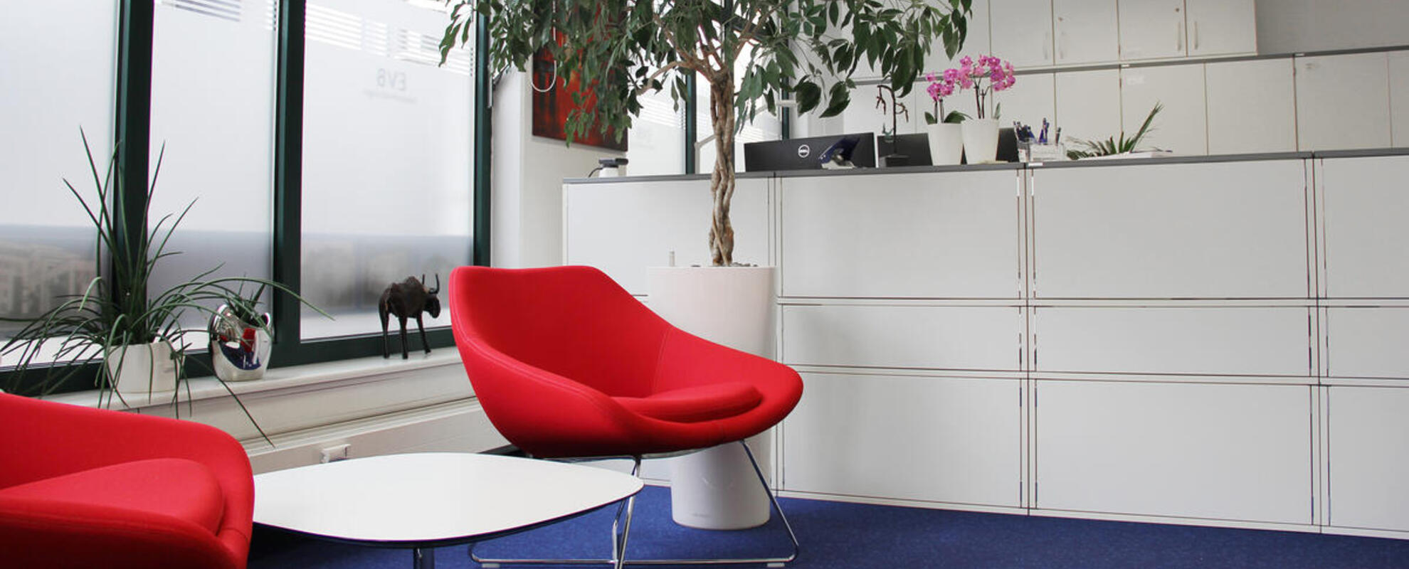 Wartebereich der EVB Hausverwaltungen GmbH